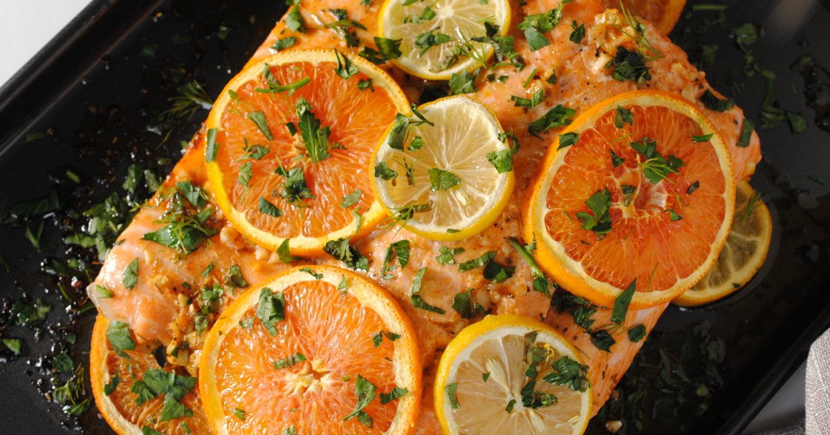 Citrus Garlic & Herb Salmon with Cara Cara Oranges and Lemon | AquaBounty