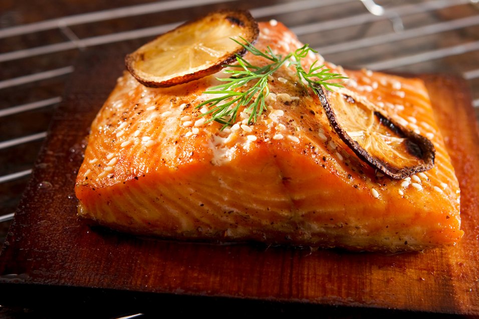 Cedar Plank Salmon with Lemon & Cayenne