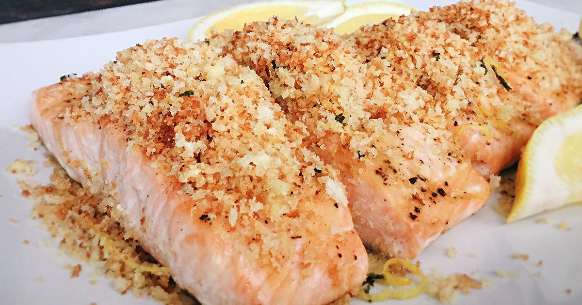 Panko Crusted Salmon AquaBounty