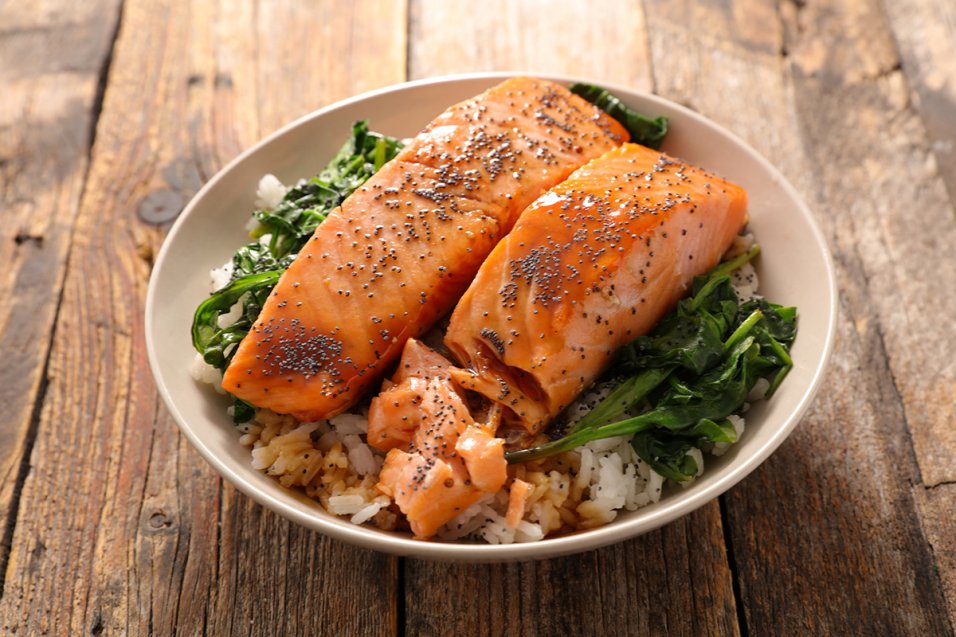 Sesame Glazed Salmon and Rice Bowl