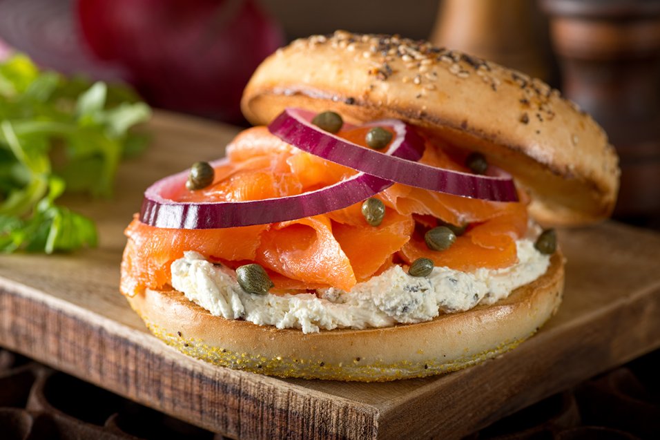 Smoked Salmon Sandwich with Herbed Cream Cheese and Ginger Relish