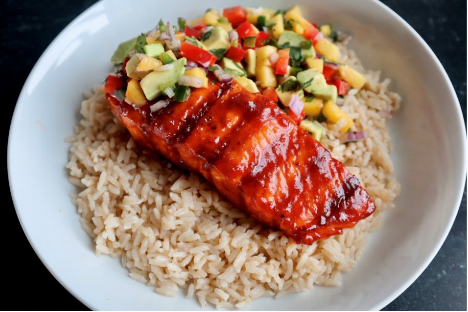 Honey Garlic Chipotle Grilled Salmon Filets