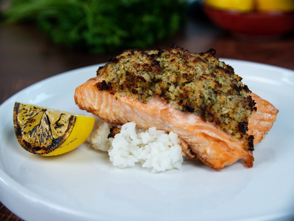 Oven-Roasted Panko-Crusted Salmon