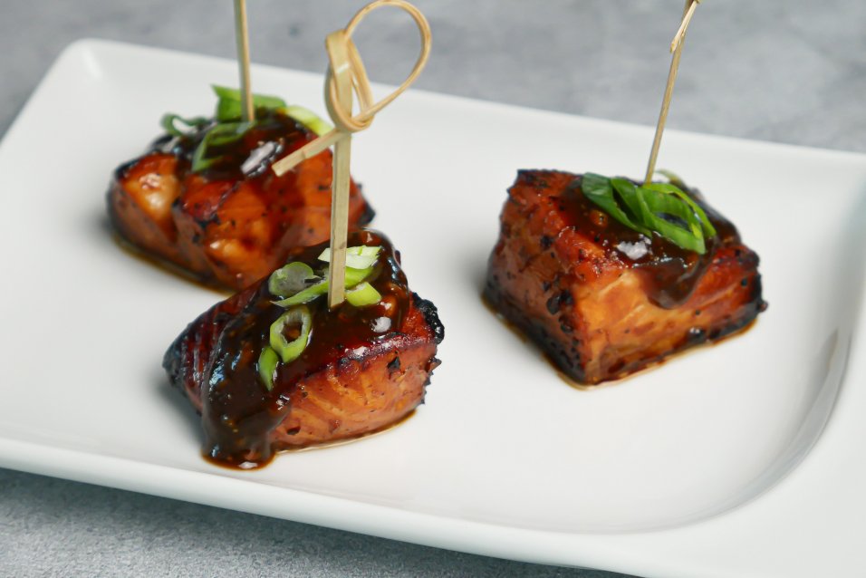 Cider & Soy Glazed Air-Fryer Salmon Bites